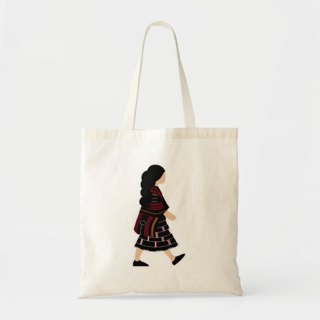 Sumi Naga Girl with Naga Bag Tribal Tote Bag (Front)