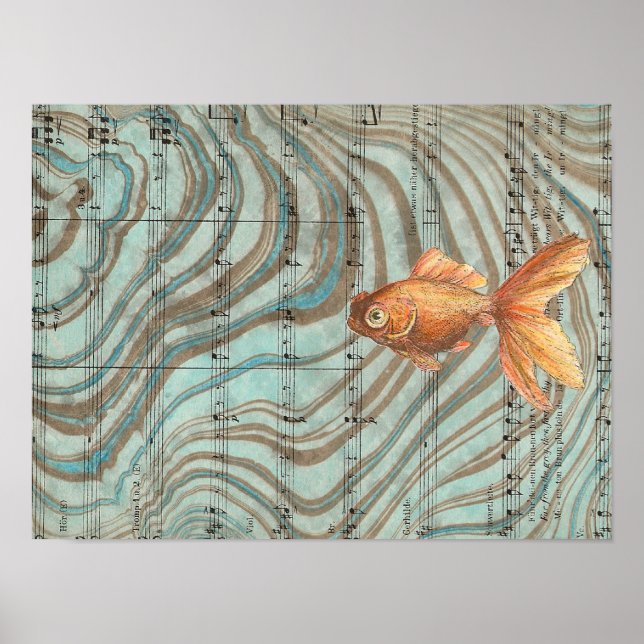 Suminagashi Goldfish Poster (Front)