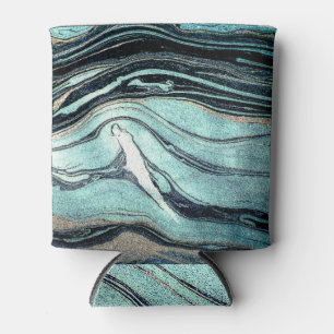 Suminagashi, Japanese Marbling Art. Can Cooler