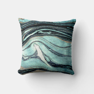 Suminagashi, Japanese Marbling Art. Cushion