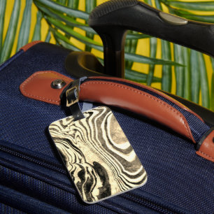suminagashi luggage tag
