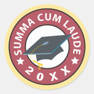 Summa Cum Laude Graduation Classic Round Sticker
