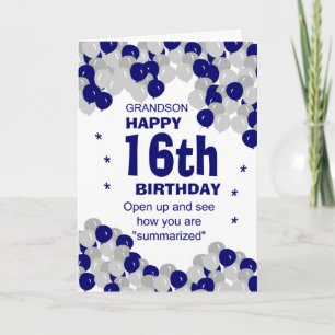 summarised grandson birthday card