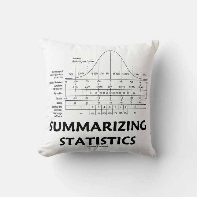 Summarising Statistics (Bell Curve Distribution) Cushion (Front)