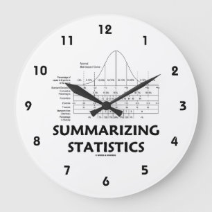 Summarizing Statistics Normal Distribution Curve Large Clock