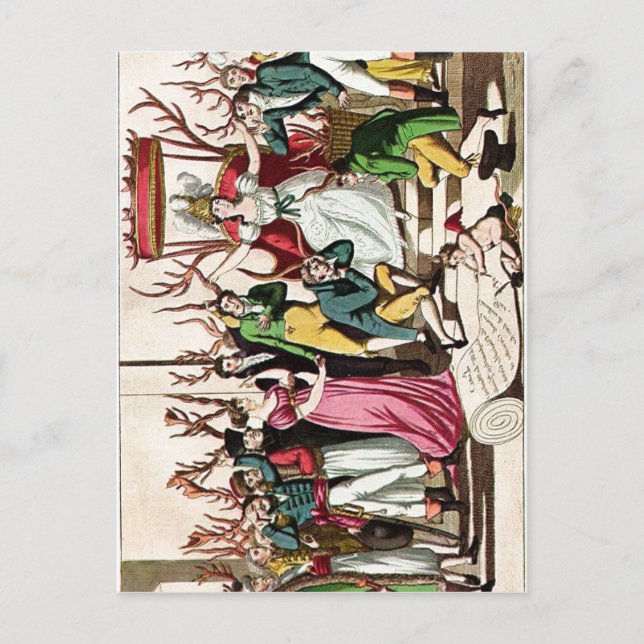 Summary A satirical coloured French print, ca. 181 Postcard (Front)