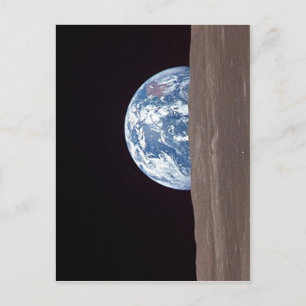 Summary Description Earth rising behind the moon M Postcard