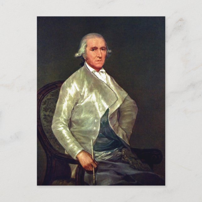 Summary Description Retrato de Francisco Bayeu Dat Postcard (Front)