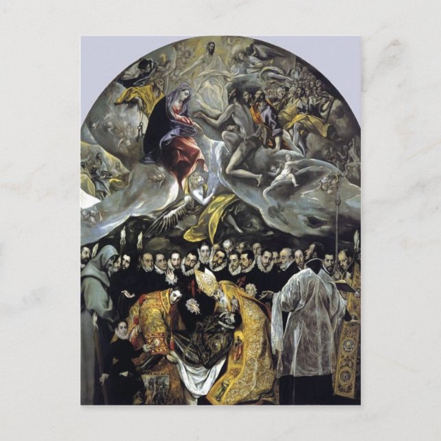 Summary El Greco - The Burial of the Count of Orga Postcard (Front)