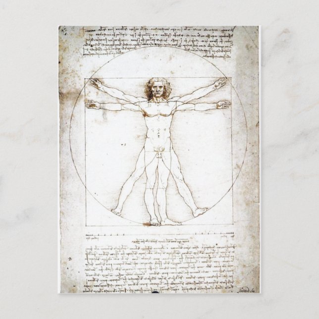 Summary Leonardo da Vinci: The Proportions of the Postcard (Front)