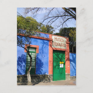 Summary The blue House in Coyoacan, where Frida Ka Postcard