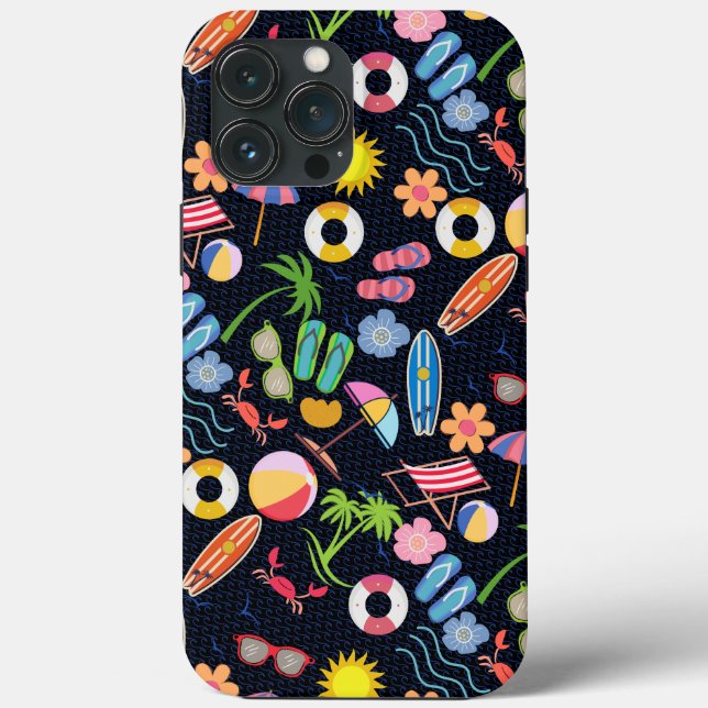 Summer 01.b.Black BG Case-Mate iPhone Case (Back)