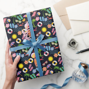 Summer 01.b.Black BG Wrapping Paper