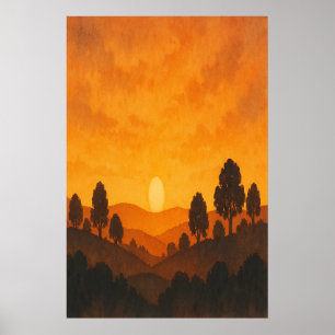 Summer 10, August Horizon, Seasonal Print 