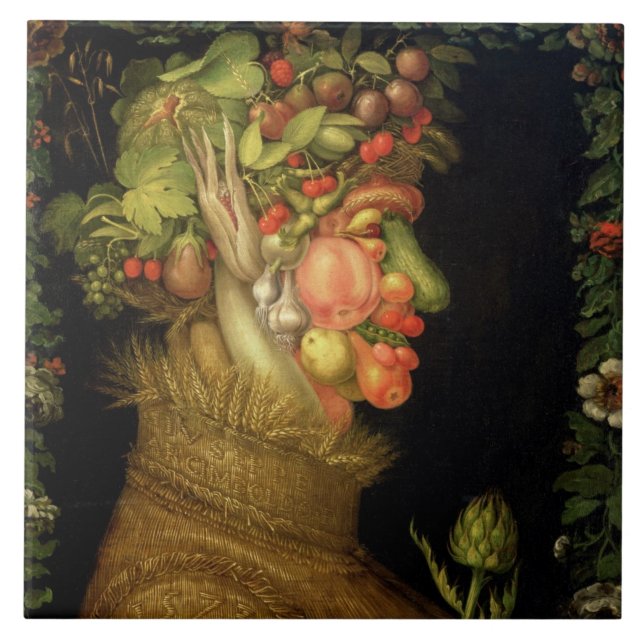 Summer, 1573 ceramic tile (Front)