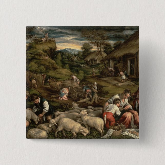 Summer, 1576, 15 cm square badge (Front)