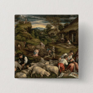 Summer, 1576, 15 cm square badge