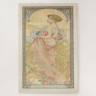 Summer 1900: An Art Nouveau by Mucha Jigsaw Puzzle