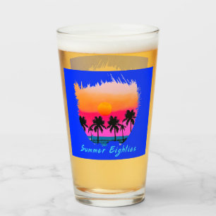 Summer 1980s Beach Retro Vibe Glass