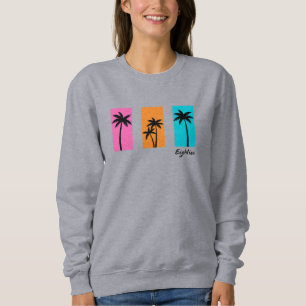 Summer 1980s Palm Tree Vintage Vibes Sweatshirt