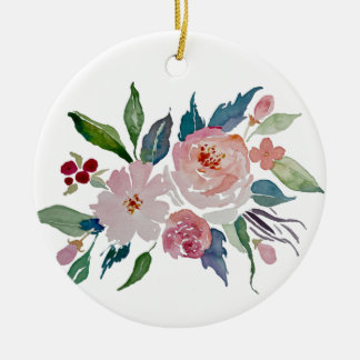 Summer #1- Floral Ceramic Ornament