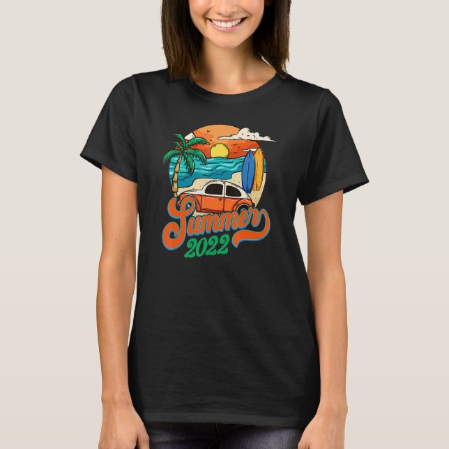 Summer 2022 Beach Bummer Summer Vacation Car Palm T-Shirt (Front)