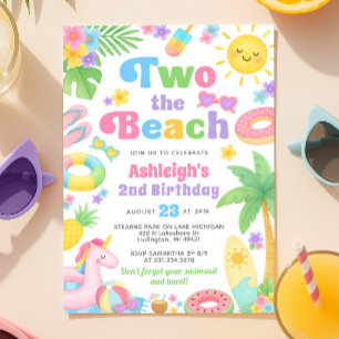 Summer 2nd Birthday Invitation - Two the Beach