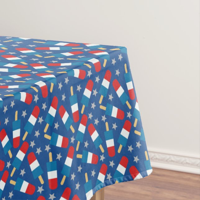 Summer 4th of July Patriotic Popsicles  Tablecloth (In Situ)