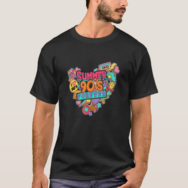 Summer 90's A Forever Hello Summer Vibes Summertim T-Shirt (Front)