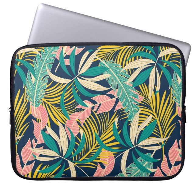 Summer abstract seamless pattern with colourful tr laptop sleeve (Front)