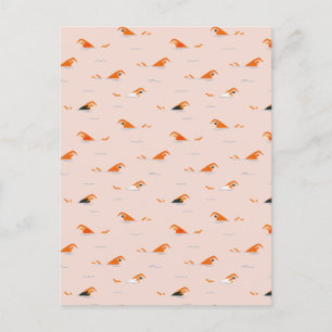 Summer Abstract Swimming Lanes Pool Holiday Postcard