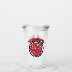 Summer Adventure Flip-Flops & Travel-Inspired Acrylic Tumbler