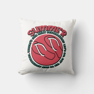 Summer Adventure Flip-Flops & Travel-Inspired Cushion