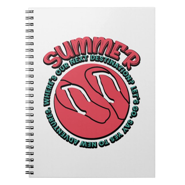 Summer Adventure | Flip-Flops & Travel-Inspired Notebook (Front)