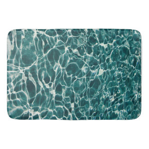 Summer Aesthetic Water Waves Design Style  Bath Mat