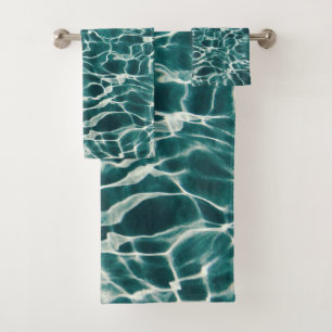 Summer Aesthetic Water Waves Design Style Bath Towel Set