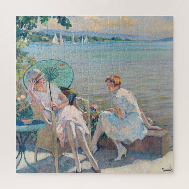 Summer Afternoon at the Lake | Edward Cucuel Jigsaw Puzzle (Vertical)