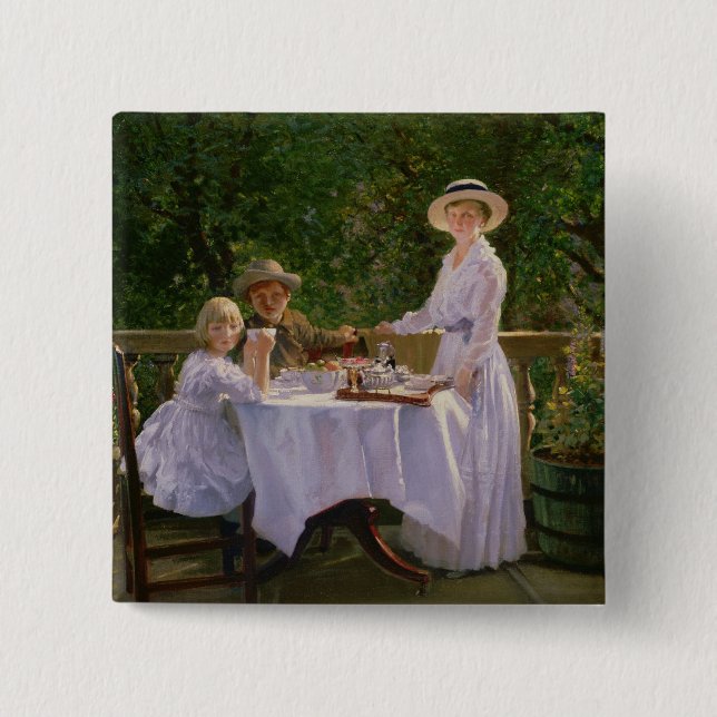 Summer Afternoon Tea 15 Cm Square Badge (Front)