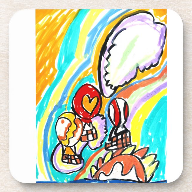 Summer air balloons   coaster (Front)