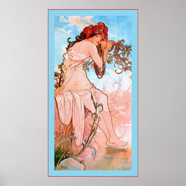 Summer ~ Alphonse Mucha Poster (Front)