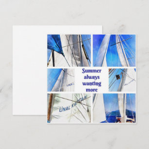Summer Always Wanting More Wanderlust Sailing Pun Save The Date