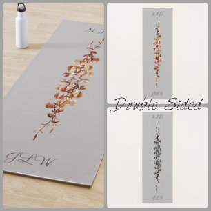 Summer and Autumn Vines Grey Yoga Mat