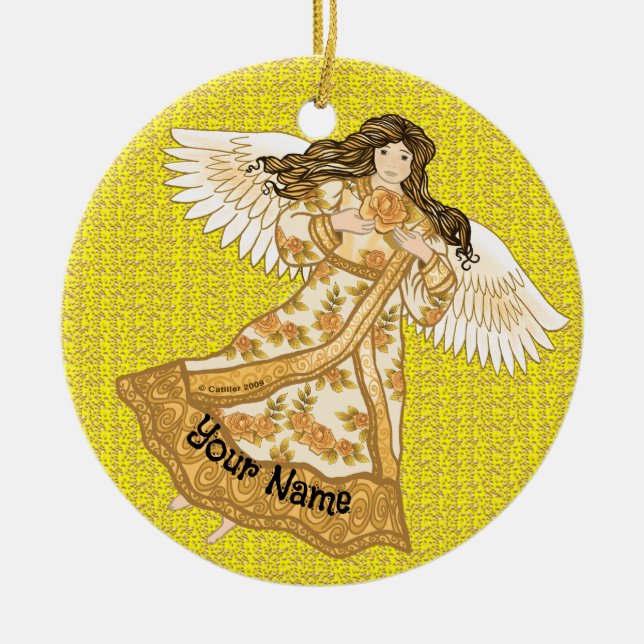 Summer angel ceramic ornament (Front)