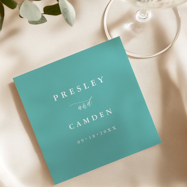 Summer Aqua Paper Dinner Napkins Wedding Decor (Creator Uploaded)