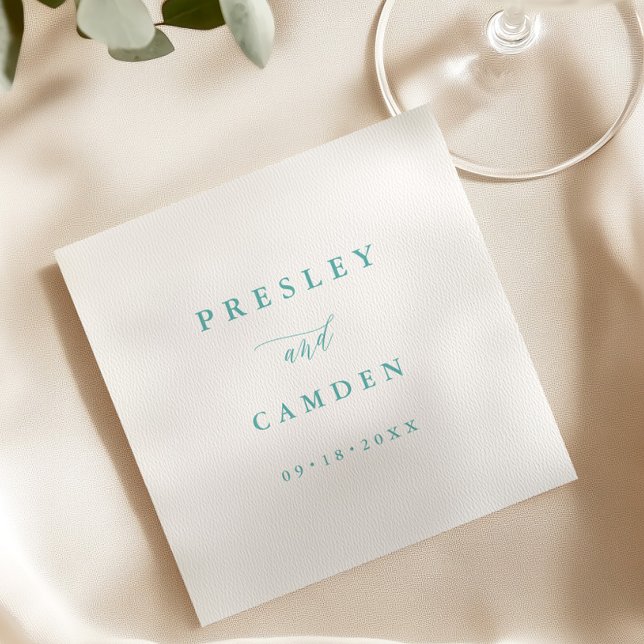 Summer Aqua Paper Dinner Napkins Wedding Decor (Creator Uploaded)