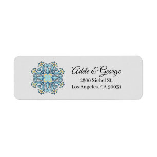 Summer Aquamarine Return Address Label