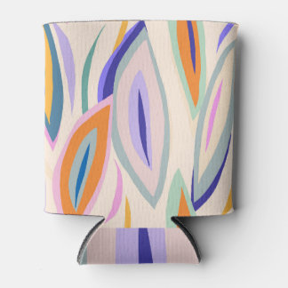 Summer Art: Creative Collage Pattern Can Cooler