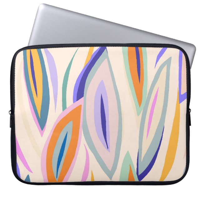 Summer Art: Creative Collage Pattern Laptop Sleeve (Front)