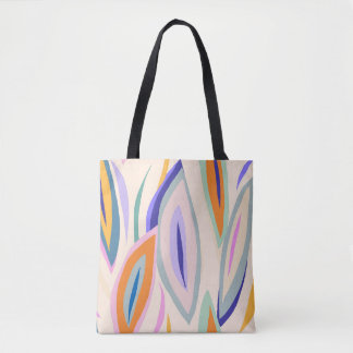 Summer Art: Creative Collage Pattern Tote Bag
