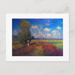 Summer art impressionist poppy fields by Monet Postcard